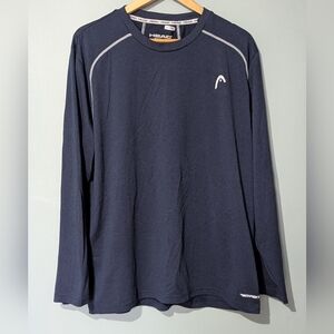HEAD Score Hypertek Crew Neck Navy Long Sleeve Men's L Shirt‎